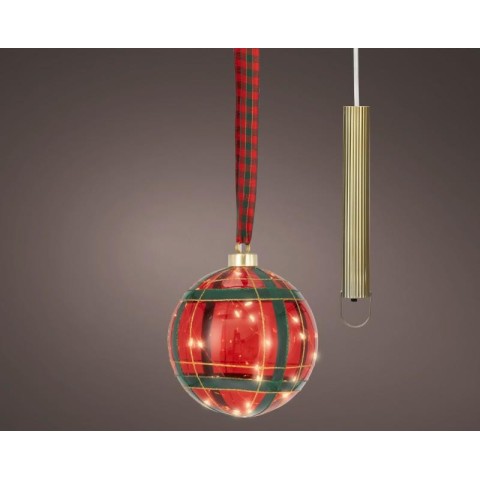SFERA VETRO 30 LED SCOZZESE D.14